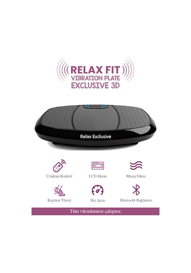 Relax Exclusive 3d Vibration Plate Titreşimli Spor Egzersiz