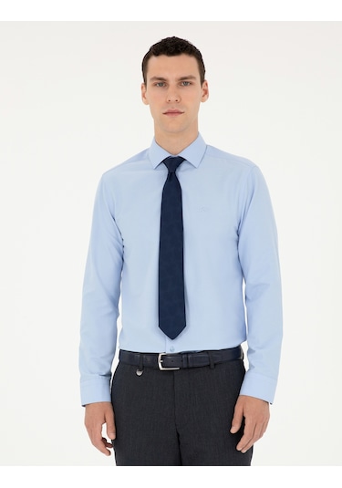 Pierre Cardin Erkek Mavi Gömlek Basic 50285562-vr036 Mavi