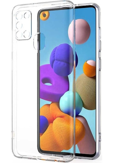 Galaxy A21S Kılıf Zore Kamera Korumalı Süper Silikon Renksiz