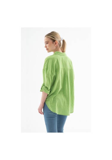Fashion Friends Bayan Gömlek 25y0245k1 Yeşil Yeşil