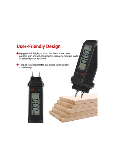 Springsun Fy8861 Profesyonel 2 İğneli Dijital Ahşap Nem Ölçer Taşınabilir Kalem Tipi