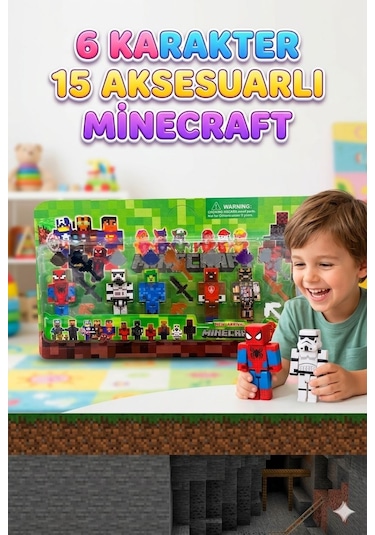 Tıfıl Toys 21 Parça Minecraft Süper Kahramanlı Figür Seti - 1991 Minecraft