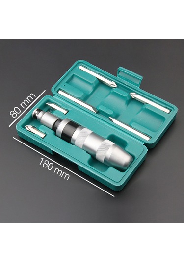 Symbee 7 Parça Çelik Saplı Darbe Tornavida Seti, Otomobil-motosiklet Tamiri İçin Krom Vanadyum Çelik Uçlar, Plastik Taşıma Kutusu Diğer