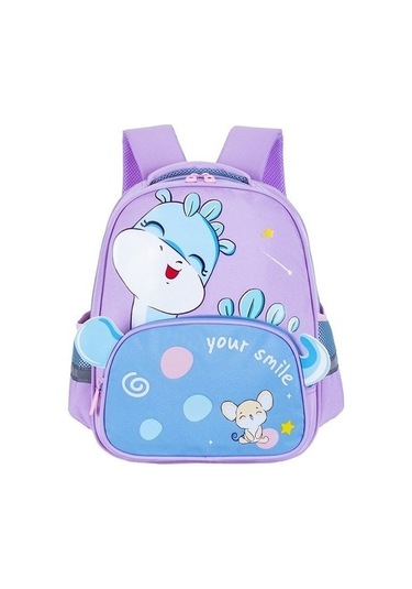 Simple Life Karikatür Sırt Çantası Iow57l Açık Mor