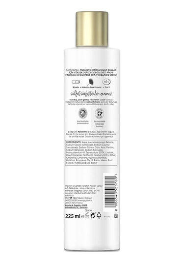 Pantene PRO-V İpeksi Parlaklık Sülfatsız Şampuan 225 ML