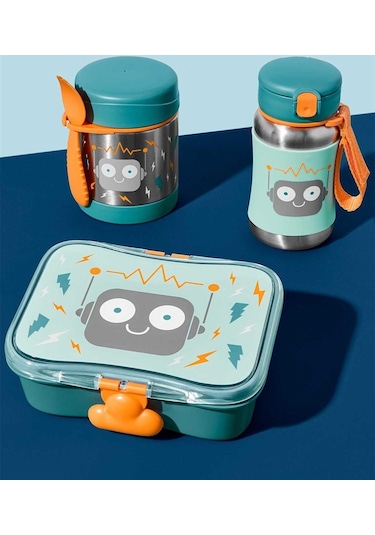 Skip Hop 9n780710 Spark Style Paslanmaz Çelik Termos Robot Mavi