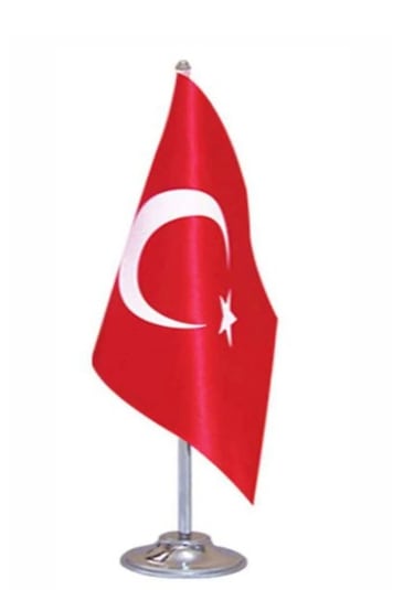 Saten Masa Üstü Tekli Türk Bayrağı