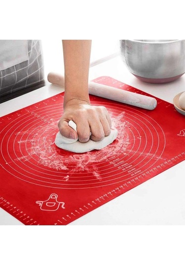 Pratik Fırınlanabilir Büyük Boy Silikon Hamur Açma Ve Pişirme Matı Silpatı 65 X 45cm.