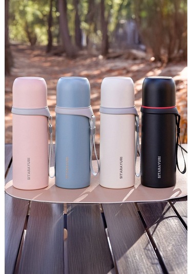 Vakumlu Paslanmaz Çelik Isı Yalıtımlı Termos Kupa 350 Ml - Siyah Siyah