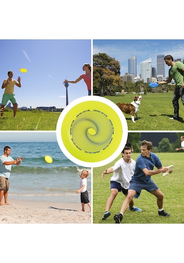 Konesam 110g Plastik Oynama Frisbee - Profesyonel Ve Yeni Oyuncular İçin Sarı Renkli 240mm Çaplı Uçan Disk