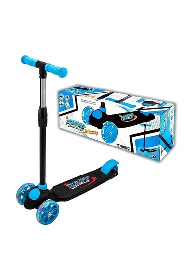 Beren Oyuncak Runner 3 Tekerlekli Işıklı Çocuk Scooter Mavi
