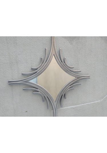 Ayna Cnc Model Mdf Kesim Modern Tarz Estetik Çizgi Parlak Gümüş