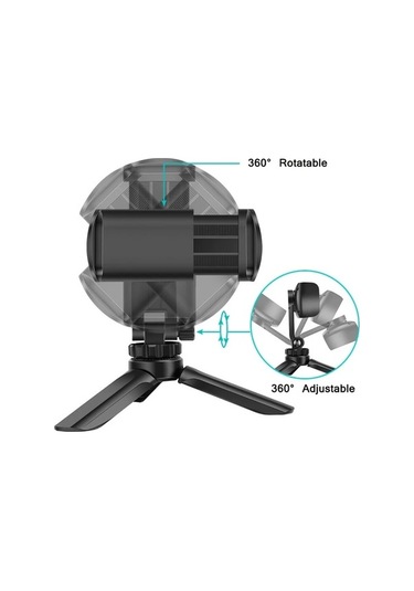 Tongxida Mini Taşınabilir Tripod, Masaüstü, İphone/samsung Uyumlu, Çok Açılı Black -