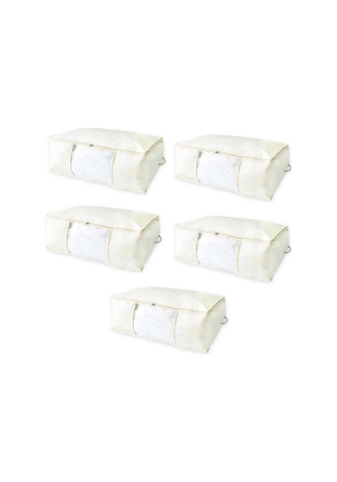 Vedsey 5'li 50x70x25 Pencereli Krem Baza Altı Düzenleyici Hurç Krem