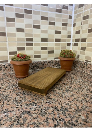 Apak Ahşap Çok Amaçlı Dekoratif Doğal Ahşap Tepsi