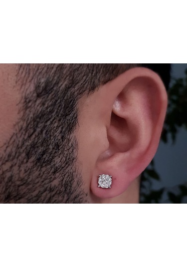 Sirius 1.50 Ct. Tektaş Görünümlü Pırlanta Erkek Küpesi  0804E0118