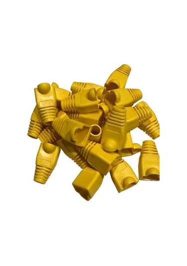 Sarı Cat5 Kılıf Sarı Cat6 Kılıf Rj45 Koruma Kılıfı Sarı 100 Adet