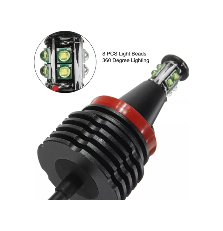 Fortunelane 80w Led Melek Gözü Halkası Bmw E90 E92 E93 E70 E71 E82 E89 M6 1 2 3 Serisi X5 X6 Z4 İçin Su Geçirmez Beyaz Parlaklık Beyaz