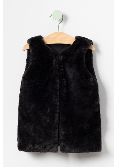 Kız Çocuk Peluş Yelek Ylk.2012 Siyah