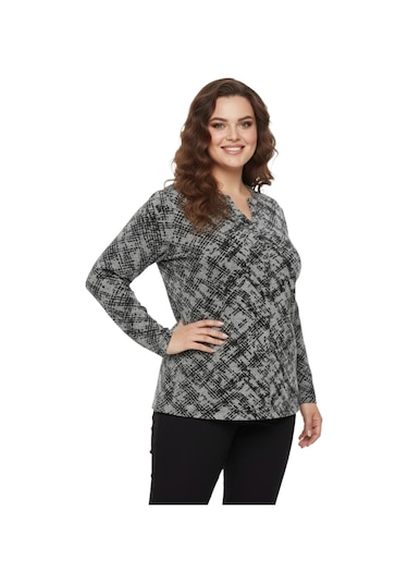 Wearon Kadın Yumoş Düğmeli Modelli Bluz Bgl-st05135 Gri
