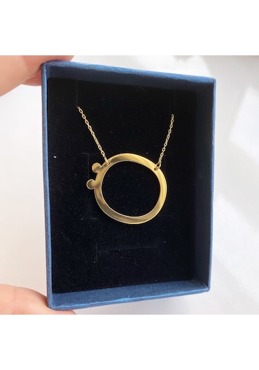 Simurg Jewellery Altın Kaplama Gümüş A Kolye