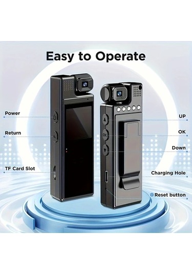 Xuweiwei Black Night Vision Usb Güvenlik Kamerası Wifi Gerektirmeyen Body Kamera Bebek Bakıcı Kamerası Ev Ofis Güvenlik Kamerası