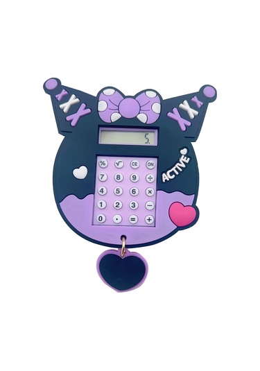 Hangfox Kara Kuromi Desenli Mini Hesap Makinesi Anahtar Zinciri - Arkada Labirent Bulmaca Ve Eğitici Oyun Özelliği