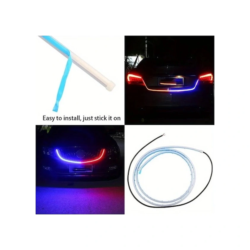 Trendooze Turcoshop11 Kırmızı Mavi 47.24inç Led Araç Işığı, 12v Güvenlik Aydınlatma