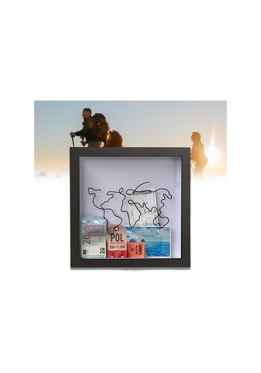 Tenfowee Seyahat Anıları Kutusu: 8x8 İnç Bilet Slotlu Harita Tutucu, Macera Hatıralarını Serileştirme Ve Saklama Kutu