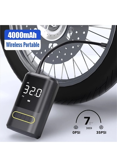 Jialan Mini 150psı Şişirme Lcd Ekran Akülü Pompa Usb Şarj