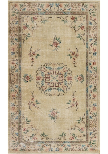 100% El Dokuma Vintage Halı 158 X 263 Cm 10095