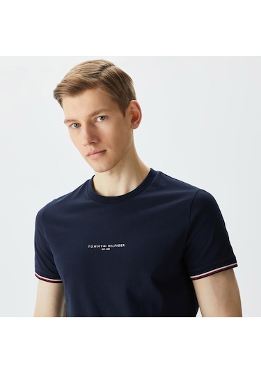 Tommyhilfiger Sıfır Yaka T-shirt Regular Fit Lacivert