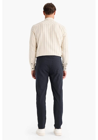 DeFacto %100 Pamuk Keten Görünümlü Yazlık Jogger Pantolon Dar Paça Beli Bağcıklı Lastikli Cepli Z6475AZ25SPAR190 DeFacto %100 Pamuk Keten Görünümlü Yazlık Jogger Pantolon Dar Paça Beli Bağcıklı Lastikli Cepli Z6475AZ25SPAR190