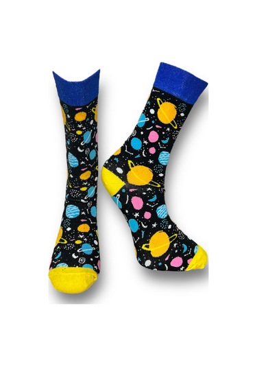 5'li Unısex Uzay Temalı Gezegen Ve Roket Tasarımlı Esnek Nem Alabilen Pamuklu Spor Soket Çoraplar Çok Renkli 5'li Unısex Uzay Temalı Gezegen Ve Roket Tasarımlı Esnek Nem Alabilen Pamuklu Spor Soket Çoraplar Çok Renkli