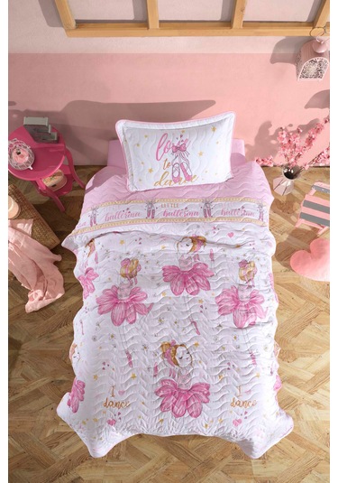Clasy Ranforce %100 Pamuk Tek Kişilik Yatak Örtüsü Seti Ballerina