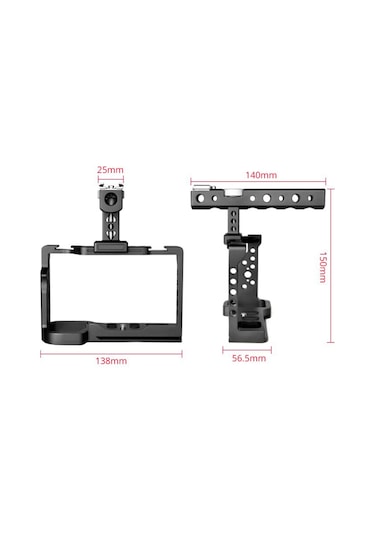 Ayex C24 Cage, Kamera Kafesi Sony A7C Uyumlu (Sony Alpha 7C, ILCE