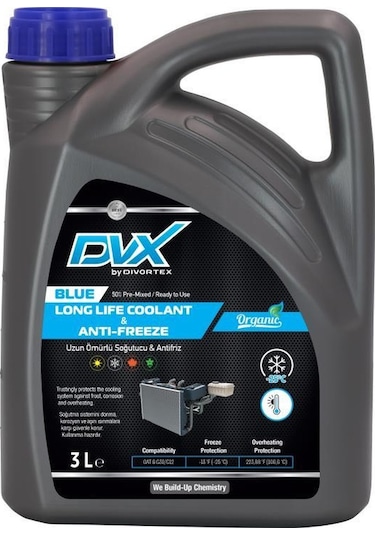 Dvx -25 Organik Mavi Antifiriz 3 Lt