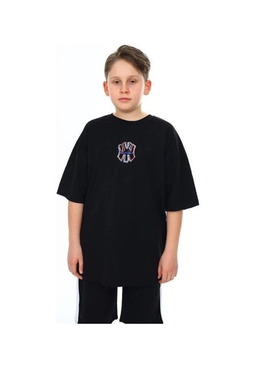 Erkek Çocuk Ny Baskılı Tshirt-14541 SIYAH