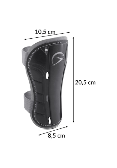 Futbol Tekmelik 2 Adet Kaval Koruyucu Spor Futbol Tekmeliği Çift Cırtlı M Siyah