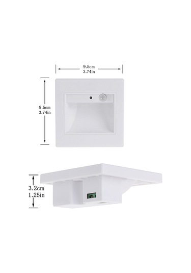 Sones Yk2306 Sıcak Beyaz Işık Hareket Sensörü Cob Led Duvar Lambası Merdiven Basamağı Köşesi, Ac 85-265v