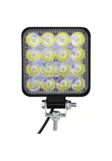 16 Led Kare Off Road Iş Makinası Çalışma Lambası Sis Farı