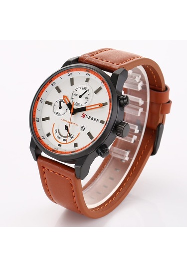 Curren M8217 Quartz Kol Saati-orjinal Kutusunda Beyaz Siyah