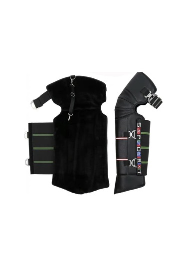 Motoanl Bacak Koruyucu Deri Reflektörlü Korumalı Diz Koruyucu