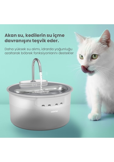 Haustier Wf009ls Otomatik Kedi Su Sebili,kedi Su Çeşmesi, Su Pına