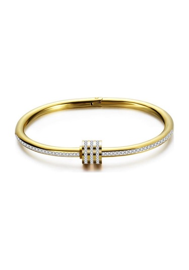 Altın Kadın's Bileklik Solmayan Paslanmaz Çelik Bileklik Moda Mücevher Altın Gümüş Altın