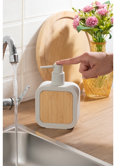 Porsima 3151 Banyo Ve Mutfak Sıvı Sabunluk 400ml Taupe-ahşap Taupe