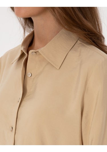 Pierre Cardin Kadın Bej Gömlek Desenli 50318195-vr011 Bej