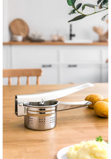 Porsima 76850 Patates Ezici Paslanmaz Metal Patates Ezici Püre Yapıcı Patates Ezeceği 27cm