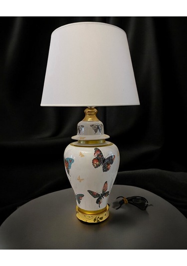 Abj 200 140 Klasık Abajur Kelebek Renkli