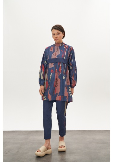 Lia Desen Tesettür Mayo Mavi Kısa Mavi